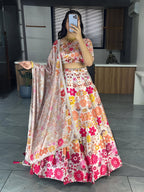 Lehenga Mart Exclusive Printed lehenga Choli for Wedding Wear - White