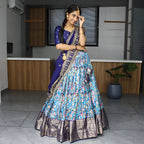 Lehenga Mart Designer Bollywood Style Wedding Lehenga Choli - Firozi