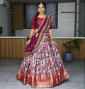 Lehenga Mart Designer Bollywood Style Wedding Lehenga Choli - Wine
