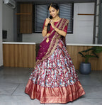 Lehenga Mart Designer Bollywood Style Wedding Lehenga Choli - Wine