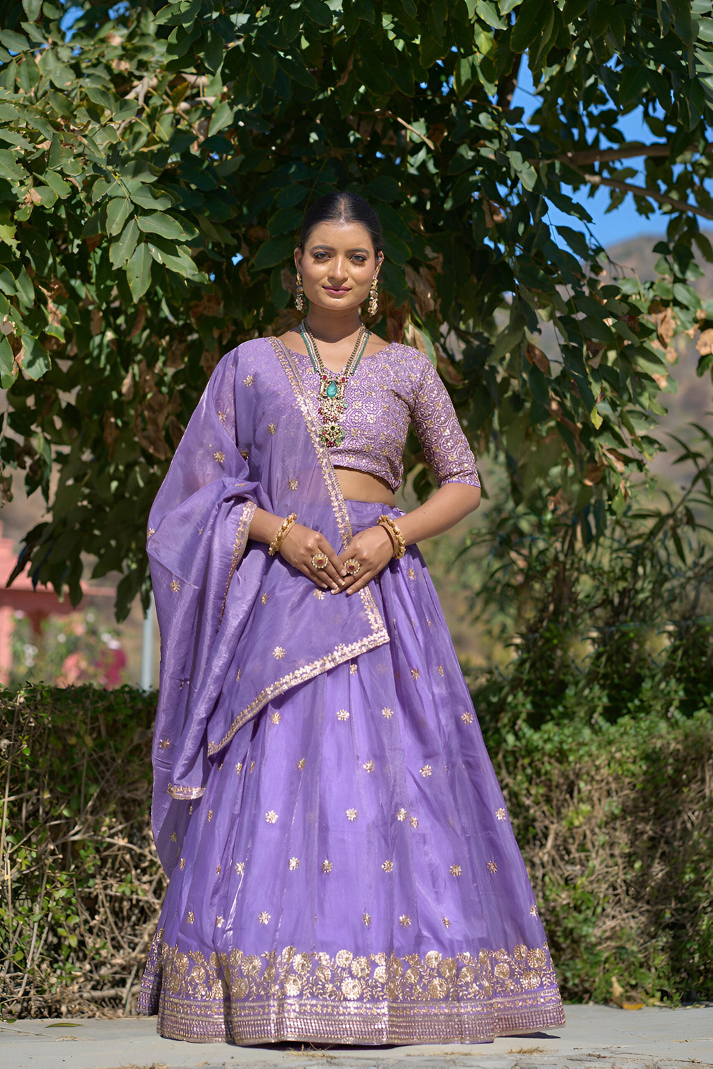 Lehenga Mart Designer Bollywood Style Wedding Lehenga Choli - Purple