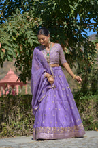 Lehenga Mart Designer Bollywood Style Wedding Lehenga Choli - Purple