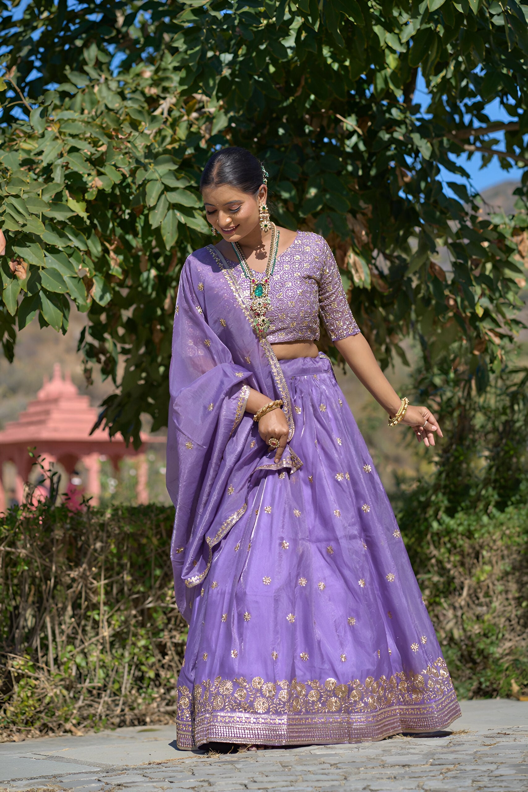 Lehenga Mart Designer Bollywood Style Wedding Lehenga Choli - Purple