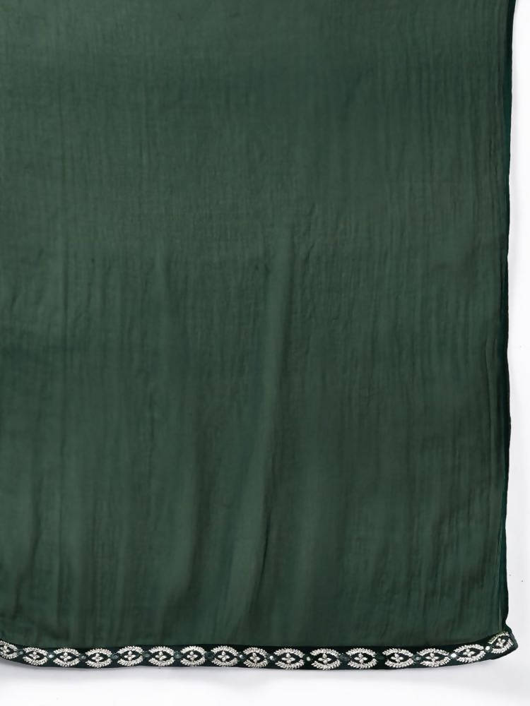 Yufta Women's Rayon Kurti With Pant Dupatta Set