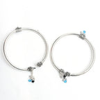 Mominos Fashion Kamal Johar Oxidised Silver Kadiyam Style Anklets