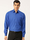 Jainish Men's Cotton Solid Royal Blue Formal Shirt's ( SF 361Royal ) - Distacart