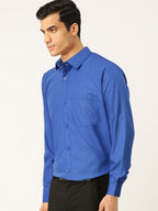 Jainish Men's Cotton Solid Royal Blue Formal Shirt's ( SF 361Royal ) - Distacart