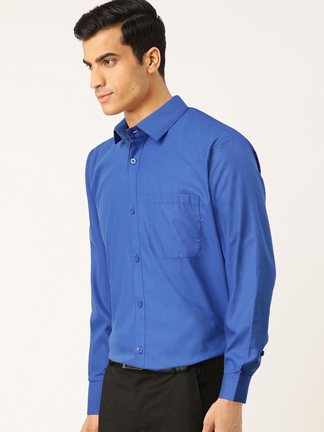 Jainish Men's Cotton Solid Royal Blue Formal Shirt's ( SF 361Royal ) - Distacart
