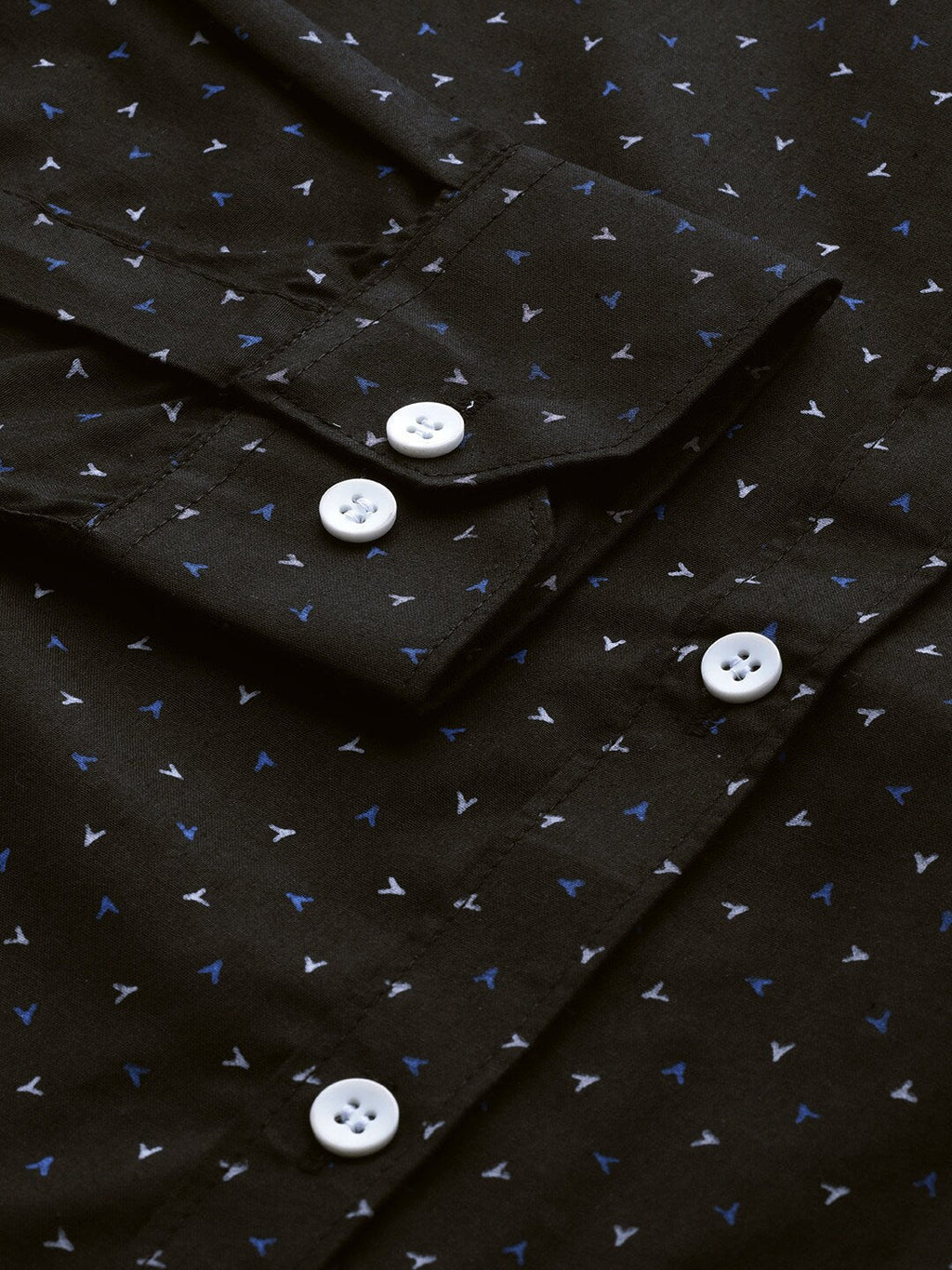 Jainish Black Men's Cotton Printed Formal Shirts ( SF 716Black ) - Distacart