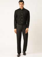 Jainish Black Men's Cotton Printed Formal Shirts ( SF 716Black ) - Distacart