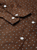 Jainish Brown Men's Cotton Printed Formal Shirts ( SF 716Coffee ) - Distacart