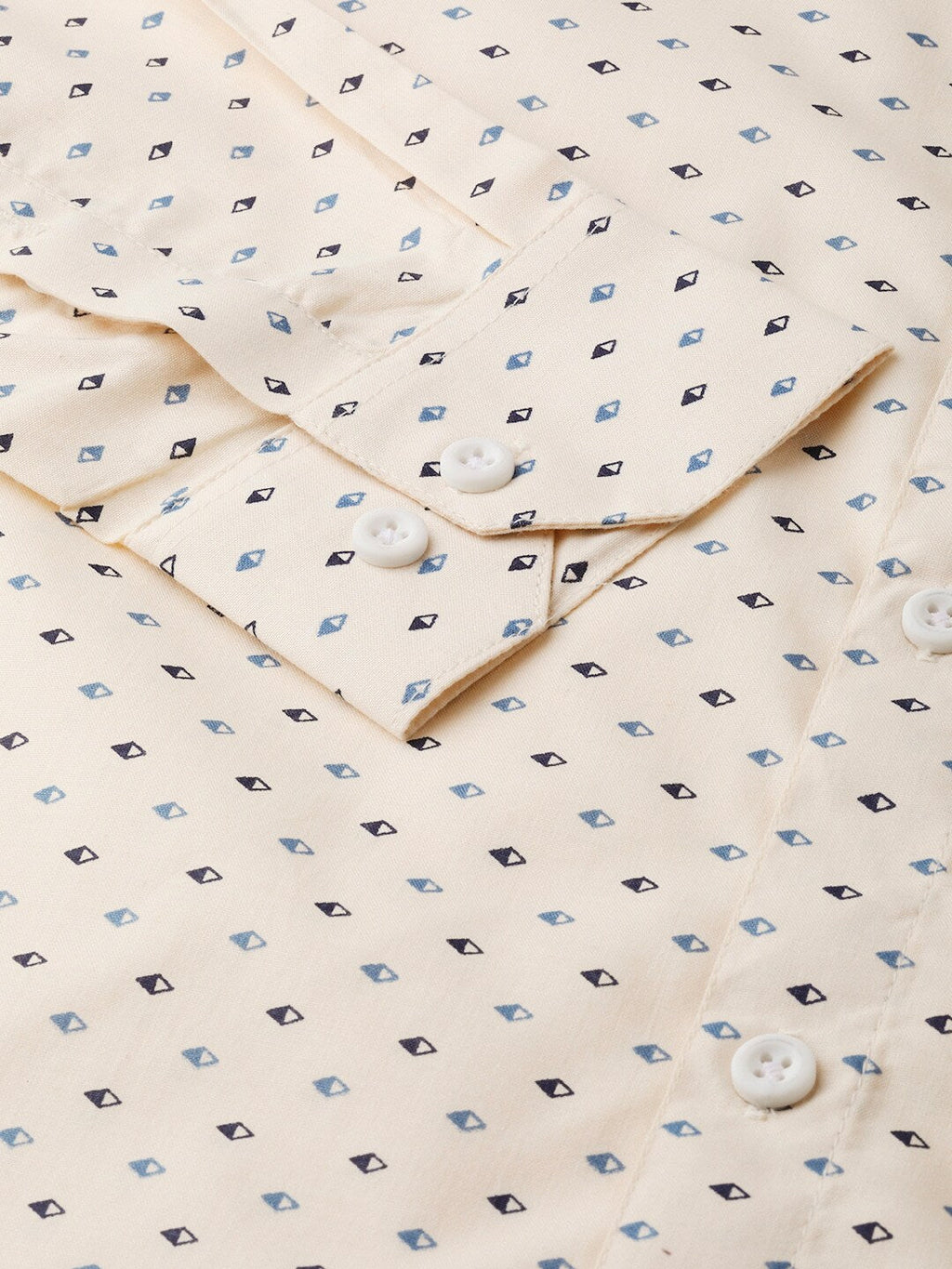 Jainish Cream Men's Cotton Printed Formal Shirts ( SF 716Cream ) - Distacart