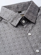 Jainish Grey Men's Cotton Printed Formal Shirts ( SF 716Grey ) - Distacart