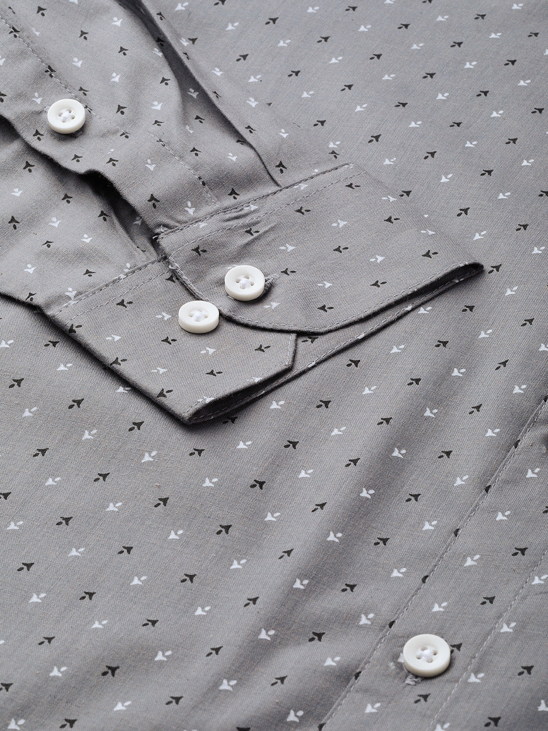 Jainish Grey Men's Cotton Printed Formal Shirts ( SF 716Grey ) - Distacart