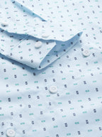 Jainish Blue Men's Cotton Printed Formal Shirts ( SF 716Sky ) - Distacart
