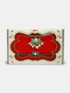 NVR Women & Men Set of 2 Turquoise Blue Lotus Shape Kundan-Studded & Beaded Handcrafted Wraparound Rakhi Set With Roli Chawal - Distacart