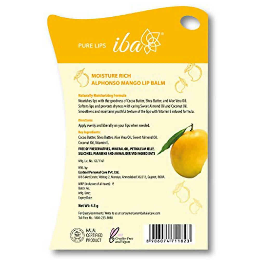 Iba Moisture Rich Lip Balm - Alphonso Mango
