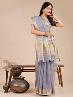 Shree Shyam Fashion Seoul Grey Organza Saree