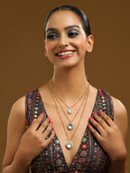 Ruby Raang Gold Kundan Layered Necklace