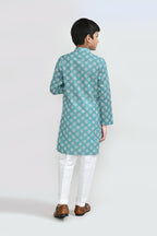 Joban Fashion Cotton Green Kurta With Straight Fit Pant