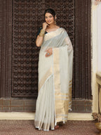 Shree Shyam Fashion Grey Cotton Saree - Distacart