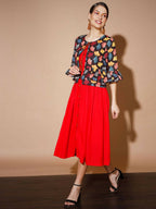 Myshka Women Multi Solid Dresses - Distacart