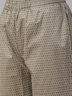 Miravan Women's Pure Cotton Printed A-Line Kurta And Palazzo