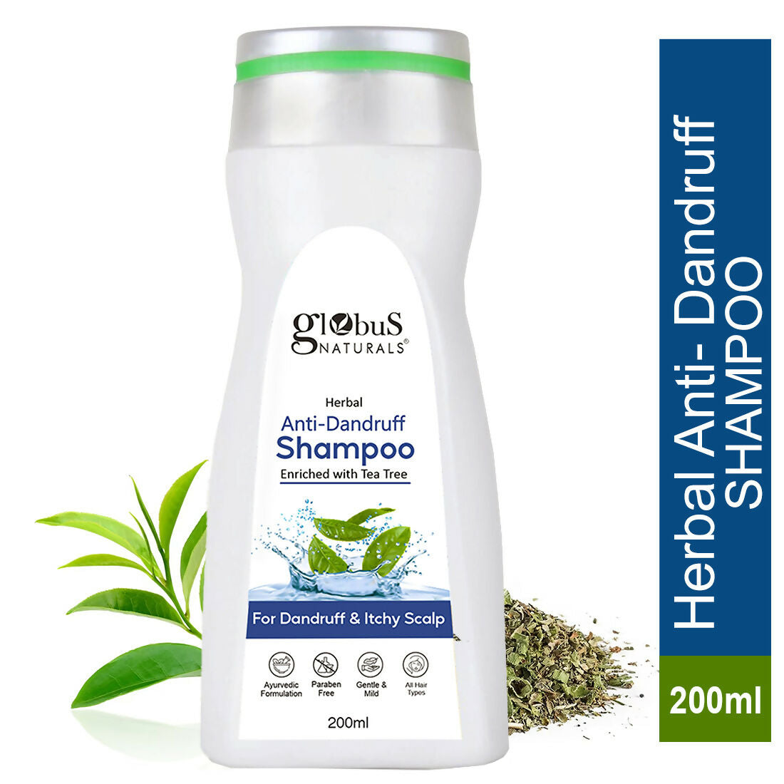 Globus Naturals Anti Dandruff Shampoo, For Dandruff and Itchy Scalp, Suitable For All Hair Types - Distacart