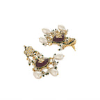 Nuyug 22K Gold Plated Ruby Grace Earrings - Distacart