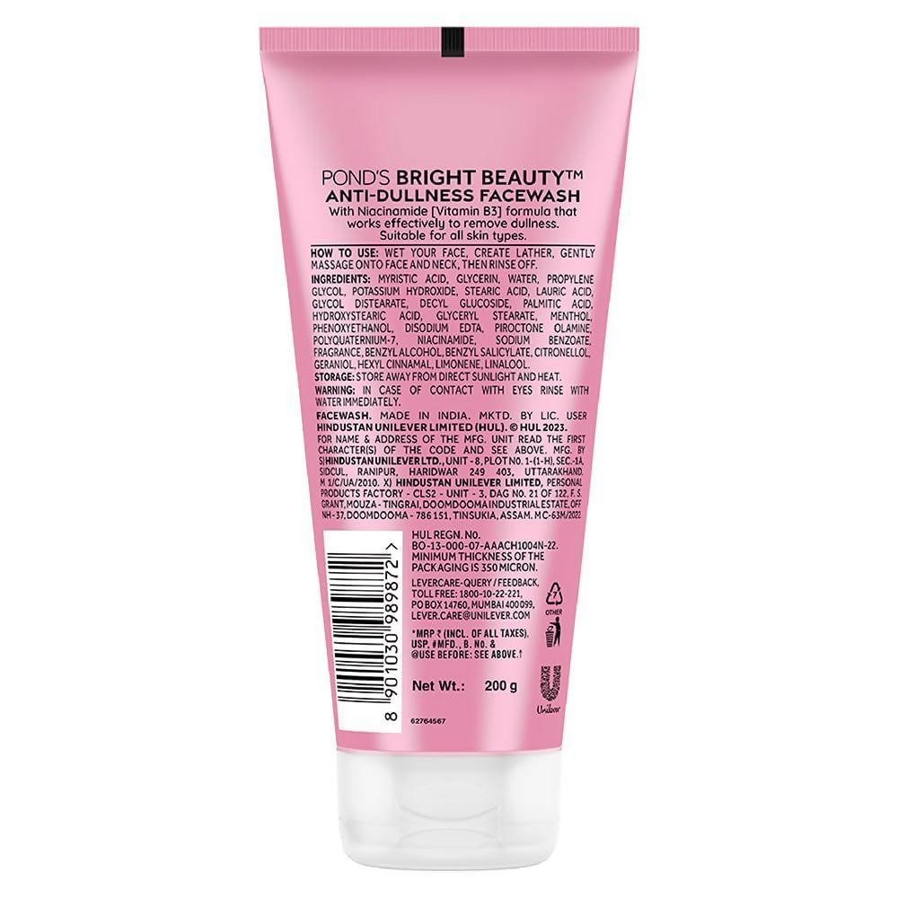 Ponds Bright Beauty Vitamin B3+ Face Wash - Distacart