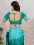 Joban Fashion Women Silk Rama-Green Stitched Blouse