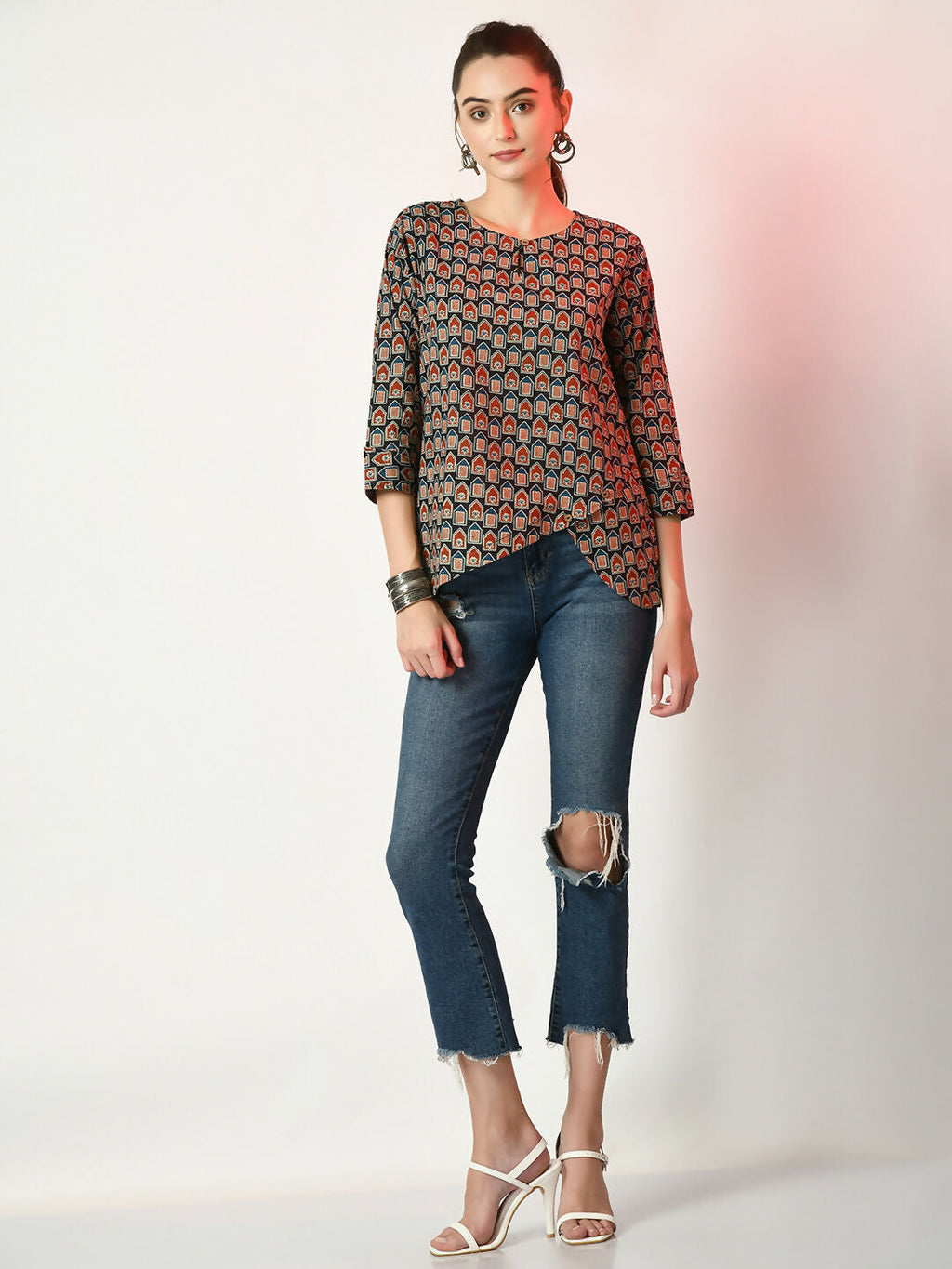 Myshka Women's Multi Printed Top