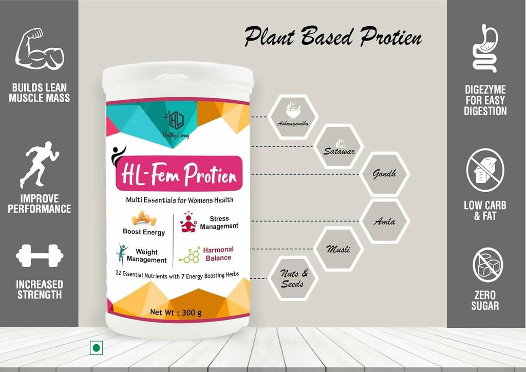 Healthy Living HL - Fem Protein Powder for Women - Distacart