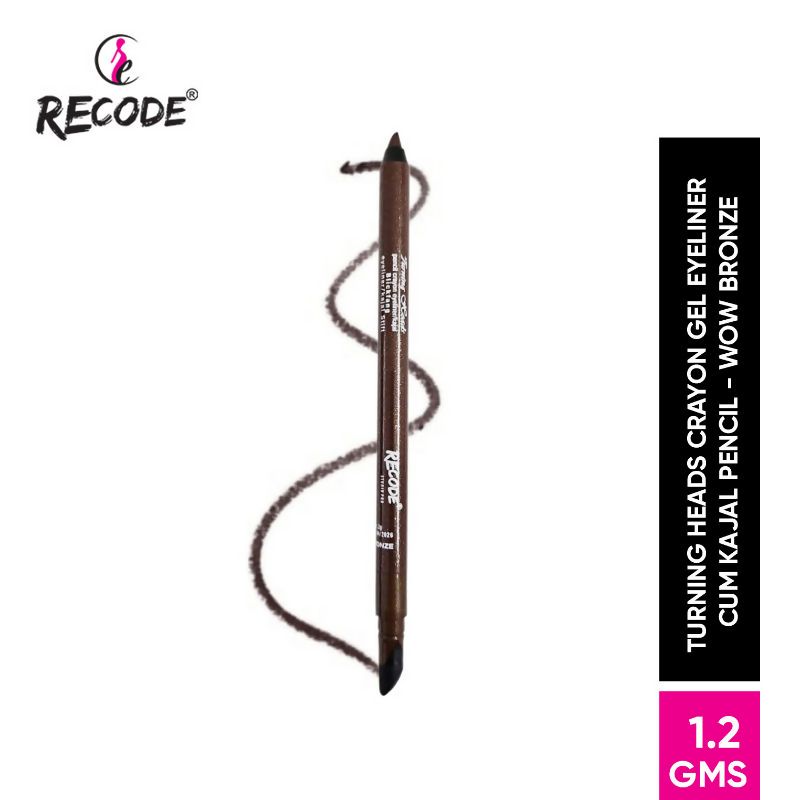Recode Turning Heads Crayon Gel Eyeliner Cum Kajal Pencil - Wow Bronze