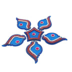 Kundan HandiKrafts Shank Rangoli Blue (Baby) - Distacart