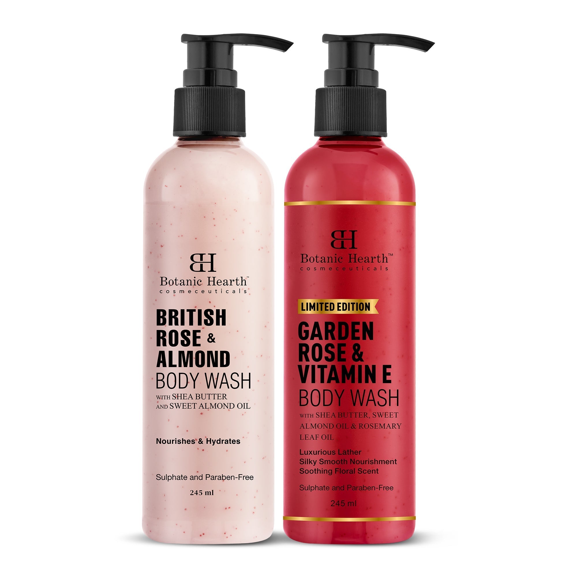 Botanic Hearth Garden Rose Vitamin E & British Rose Almond BodyWash