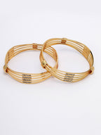 NVR Women Set of 2 Gold Plated Kundan Studded Bangles - Distacart