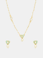 Ruby Raang Ruhani Pearl Necklace And Earrings Set - Distacart