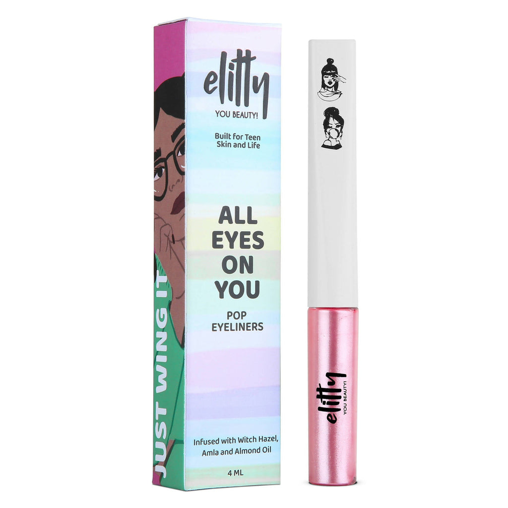 Elitty Pink Pop Color Metallic Finish Liquid Eyeliner - Space Goddess (Pink)