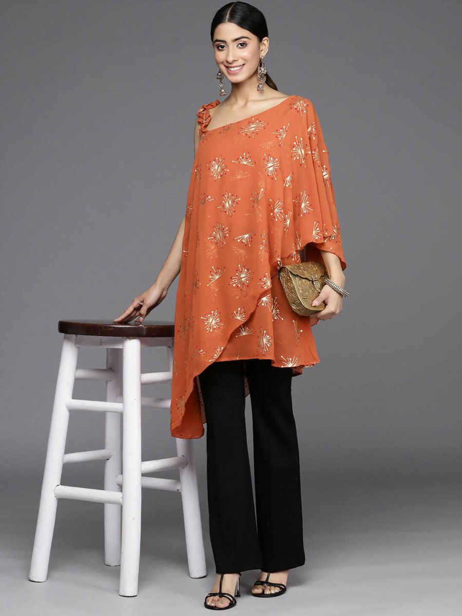 Ahalyaa Women's Traditional wear Tunic - Orange