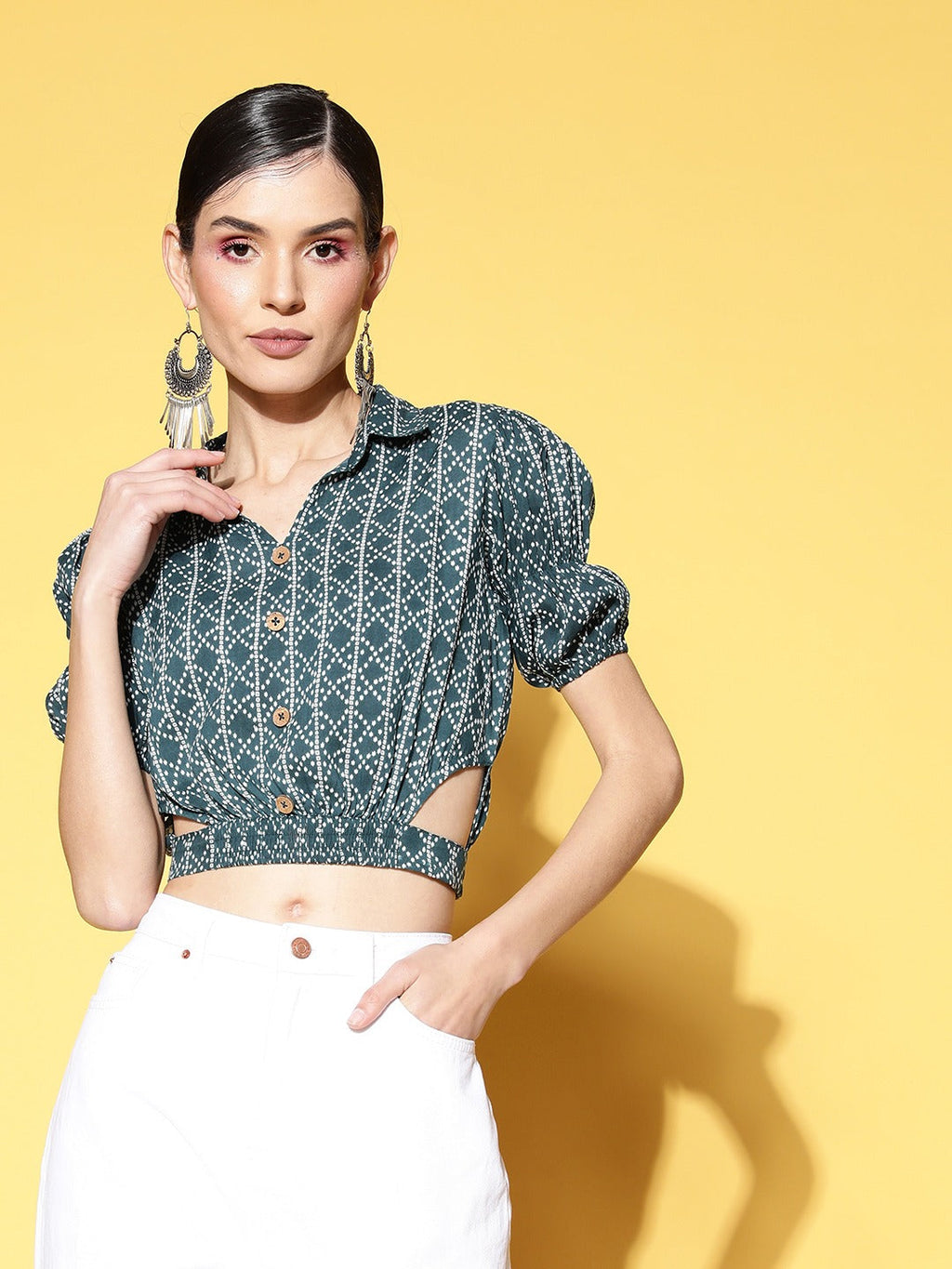 Yufta Geometric Crop Top