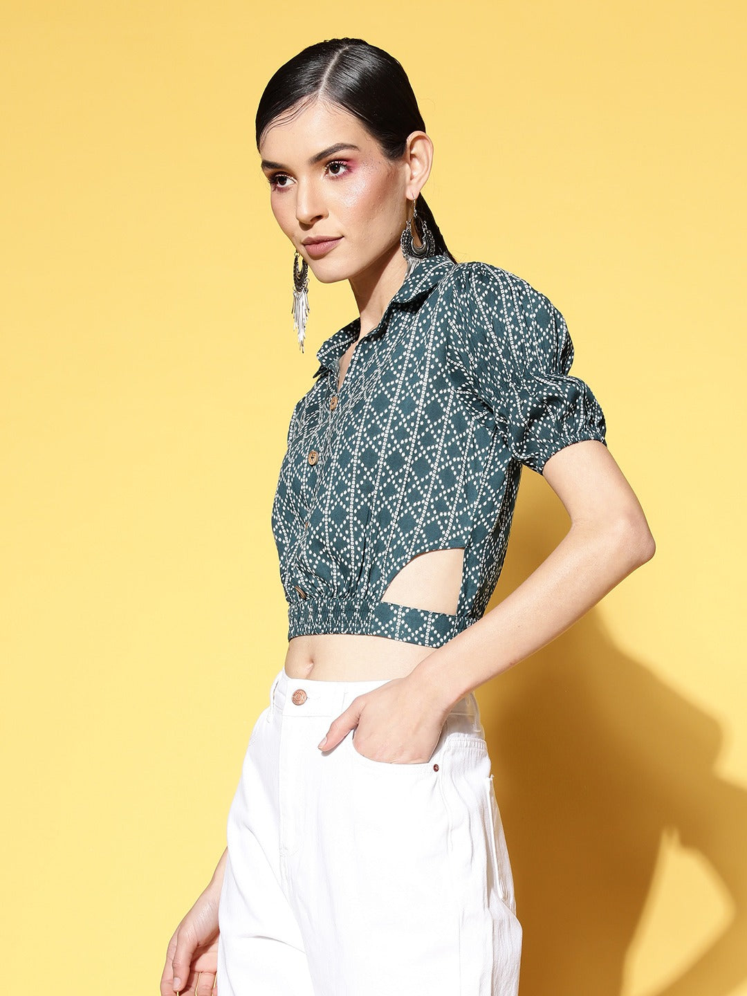 Yufta Geometric Crop Top