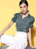 Yufta Geometric Crop Top