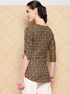 Yufta Geometric Printed Pure Cotton Ethnic Tunic