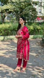 Lehenga Mart Designer Sequence embroidery Work Ready Made kurti with pant and dupatta