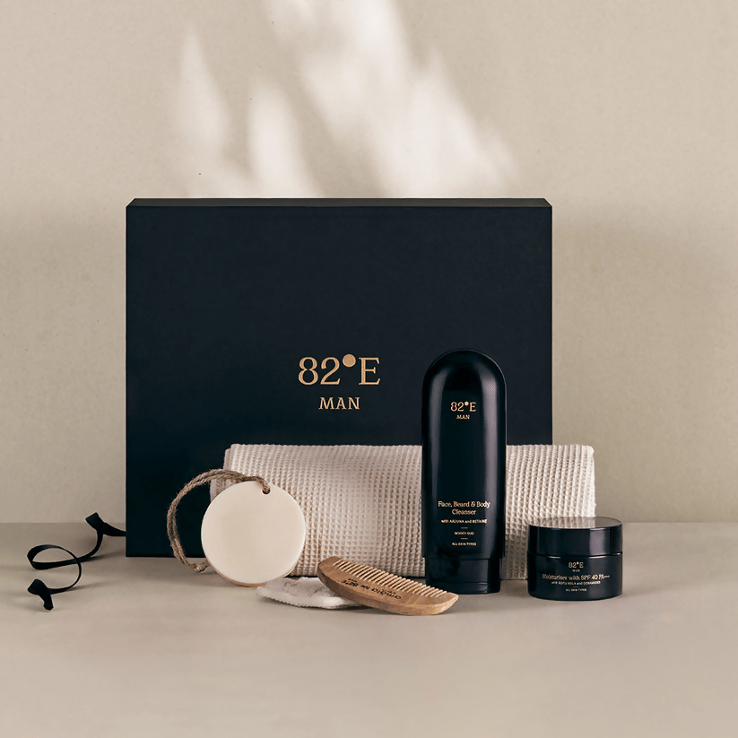 82°E Gift Box for Him skincare gift set by Deepika Padukone