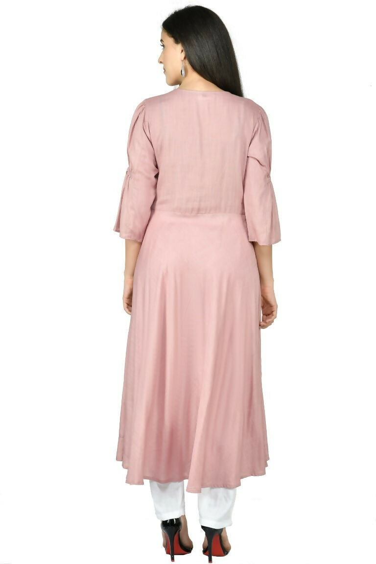 Joban Fashion Rose Gold Cotton Rayon Kurta Set
