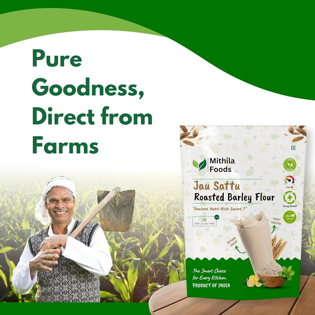 Mithila Foods Jau Sattu High-Fiber Barley Sattu