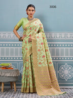 Shree Shyam Fashion Sea Green Silk Saree - Distacart
