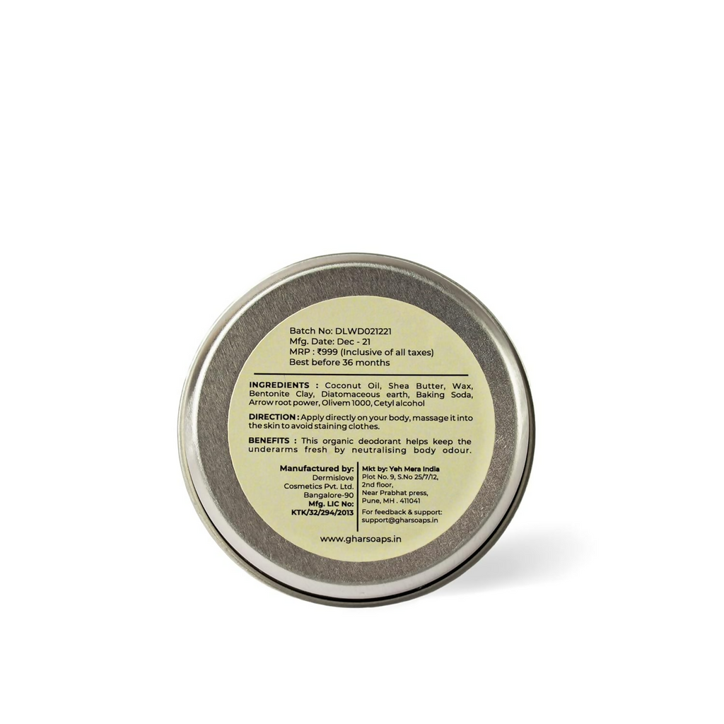 Ghar Soaps Organic Deodorant For Women And Men (Strawberry)